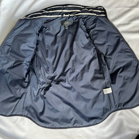 J. Crew Blue and White Striped Quilted Vest XS - Picture 2 of 6